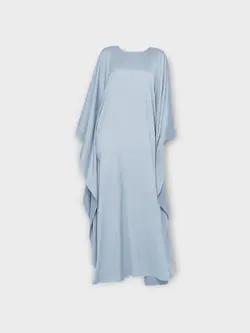 پیراهن کفتان کرپ آبی نفتی سایز 32 تا 62 (رنگبندی موجود)