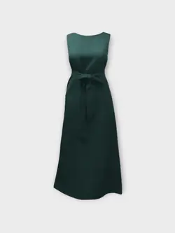 پیراهن آستین حلقه ای سفید کمربند دار سایز 32 تا 62 (رنگبندی موجود)