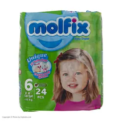 پوشک کودک مولفیکس سایز 6 بسته 24 عددی