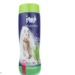 دستمال مرطوب فیروز با عصاره آلوئه‌ورا بسته 64 عددی