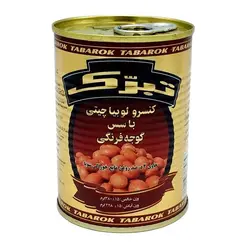 کنسرو لوبیا چیتی با سس گوجه فرنگی تبرک - 380 گرم بسته 2 عددی