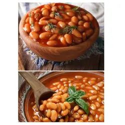 کنسرو لوبیا چیتی با سس گوجه فرنگی تبرک - 380 گرم بسته 2 عددی