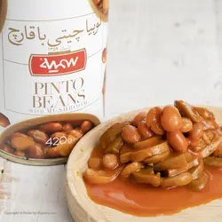 کنسرو لوبیا چیتی با قارچ سمیه - 420 گرم