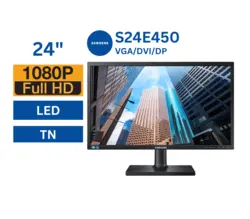 مانیتور استوک Samsung S24E450 سایز 24 اینچ FHD LED TN 5ms