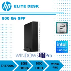 مینی کیس استوک HP EliteDesk 800G4 SFF پردازنده i7 8700K نسل8