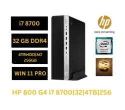 مینی کیس استوک HP EliteDesk 800G4 SFF پردازنده i7 نسل 8 | رم 32 | حافظه 4TB+SSD M2 256GB