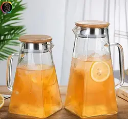 قوری کف مربع درب چوبی کد 109