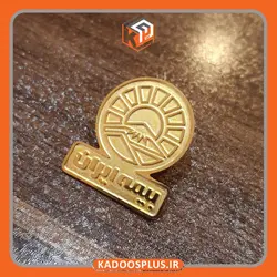 بج سینه بیمه ایران طلایی با حکاکی مات و براق