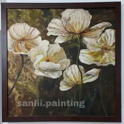 تابلو نقاشی گل رنگ روغن