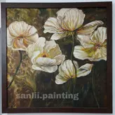 تابلو نقاشی گل رنگ روغن