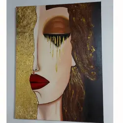 تابلو نقاشی دختر برجسته