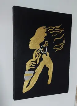 تابلو نقاشی کار با طلا