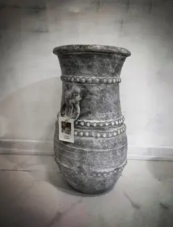 کوزه خمره سفالی پتینه کاری شده سایز 60
