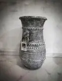 کوزه خمره سفالی پتینه کاری شده سایز 60
