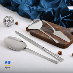 سرویس قاشق چنگال ATC - مدل کوئین - استیل براق