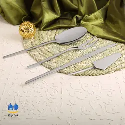 سرویس قاشق چنگال ATC - مدل آکسفورد - استیل براق
