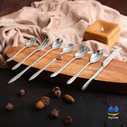 سرویس قاشق چنگال ATC - مدل کوبورگ - استیل براق