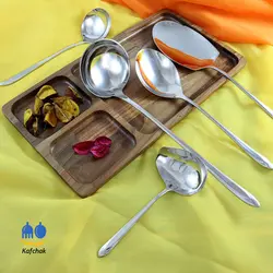 سرویس قاشق چنگال 143 پارچه SG - مدل cuborg - استیل براق