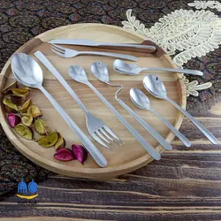 سرویس قاشق چنگال 143 پارچه SG - مدل برمن - استیل براق