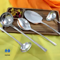 سرویس قاشق چنگال 143 پارچه SG - مدل فلاور- استیل براق
