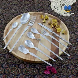 سرویس قاشق چنگال 143 پارچه SG - مدل crown - استیل براق