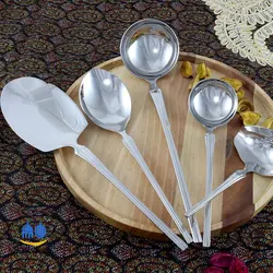 سرویس قاشق چنگال 143 پارچه SG - مدل crown - استیل براق