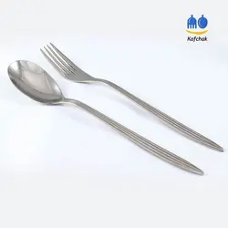 قاشق و چنگال Kaban - مدل راه راه - استیل براق