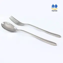 قاشق و چنگال Kaban - مدل ساتین - استیل براق