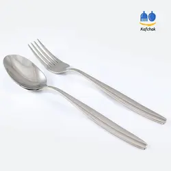 قاشق و چنگال Kaban - مدل ماینز - استیل مات و براق