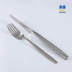 کارد و چنگال میوه خوری سه بعدی Kaban - مدل ماینز - استیل مات و براق