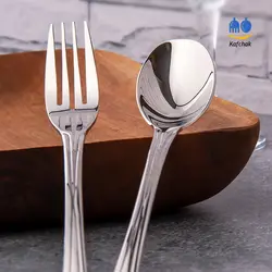 سرویس قاشق چنگال برند SG - مدل طرح SG - استیل براق