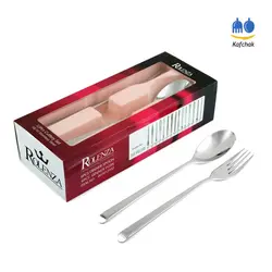 قاشق و چنگال رولنزا - مدل باواریا - استیل براق