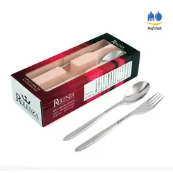 قاشق و چنگال رولنزا - مدل 33 - استیل براق