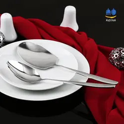 سرویس قاشق چنگال لوکا - مدل ماینز - استیل براق