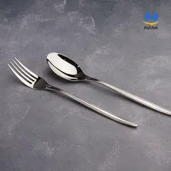 قاشق و چنگال برند SG - مدل ریتا گل دار - استیل براق