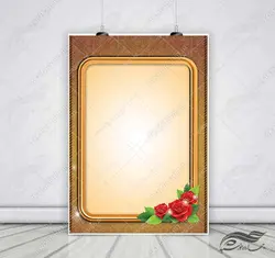 پس زمینه پوستر لایه باز اسلیمی گل psd