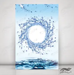 زمینه پوستر لایه باز آب و قطره psd