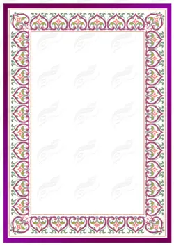 کادر و حاشیه لوح تقدیر و لوح سپاس لایه باز اسلیمی ۶ psd
