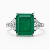 انگشتر زنانه نقره طرح زمرد سبز (کد ۱۸۰)