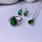 نیم ست نقره زنانه کد 419