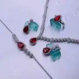 نیم ست نقره زنانه کد 475