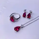 نیم ست نقره زنانه کد 422