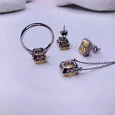 نیم ست نقره زنانه کد 421