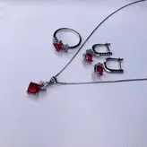 نیم ست نقره زنانه کد 425