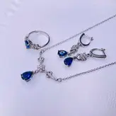 نیم ست نقره زنانه کد 423