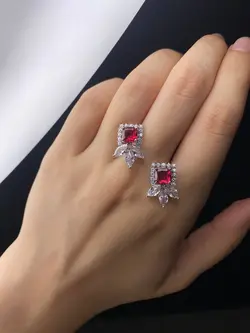 گوشواره نقره زنانه کد 605