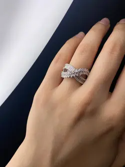 انگشتر نقره زنانه کد 841
