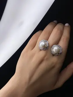 گوشواره جواهری مرواریدکد ۹۴۹