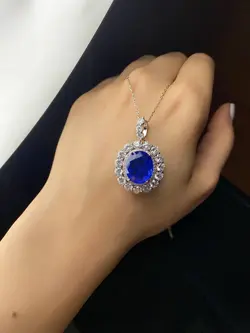 گردنبندجواهری یاقوت نقره ایتالیا کد ۹۲۸