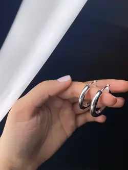 گوشواره حلقه ای نقره کد ۹۷۸